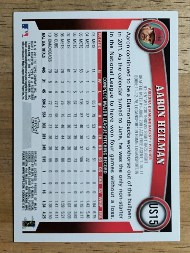 2011 Topps Update #US15 Aaron Heilman