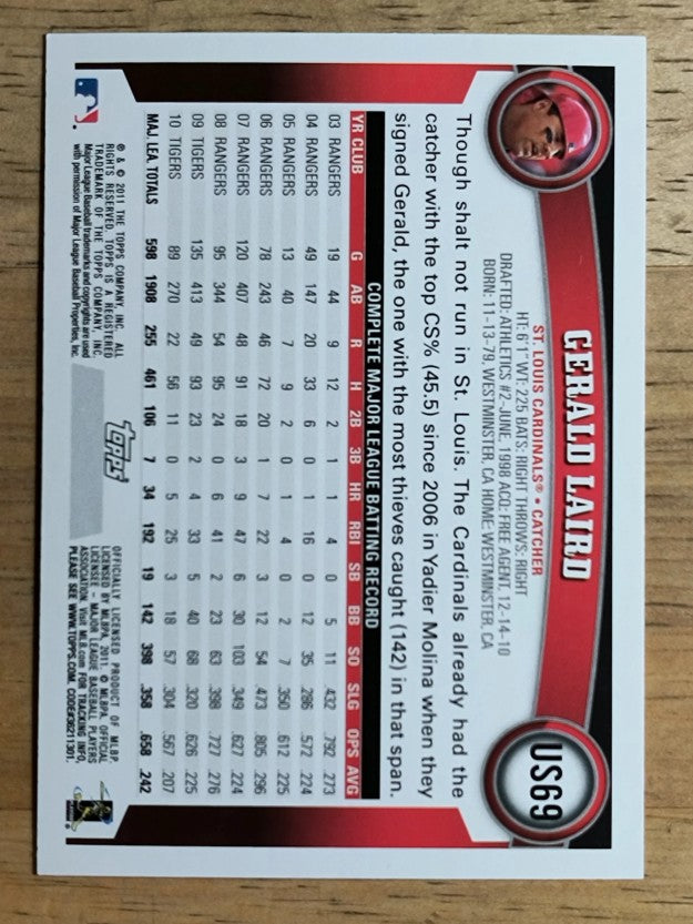 2011 Topps Update #US69 Gerald Laird