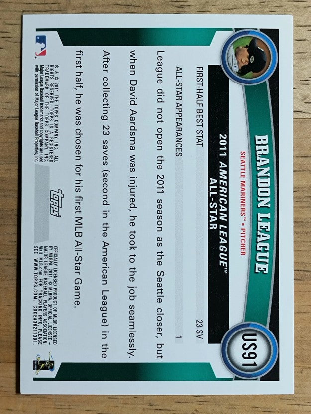 2011 Topps Update #US91 Brandon League