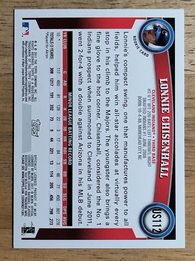 2011 Topps Update #US112 Lonnie Chisenhall RC