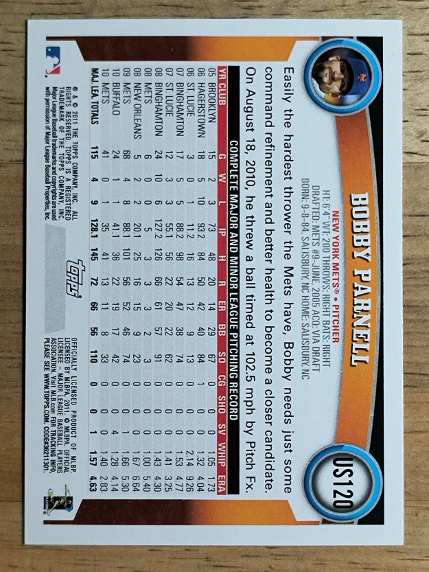 2011 Topps Update #US120 Bobby Parnell