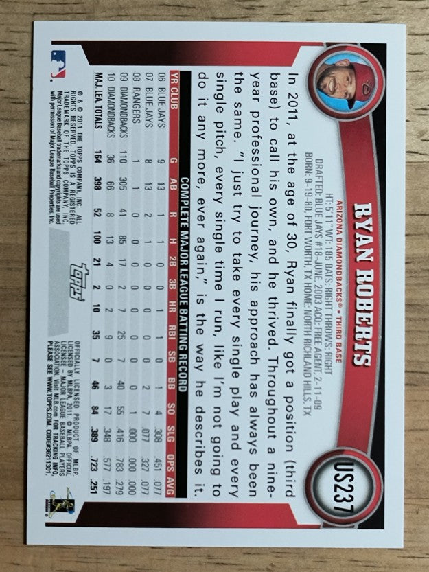 2011 Topps Update #US237 Ryan Roberts