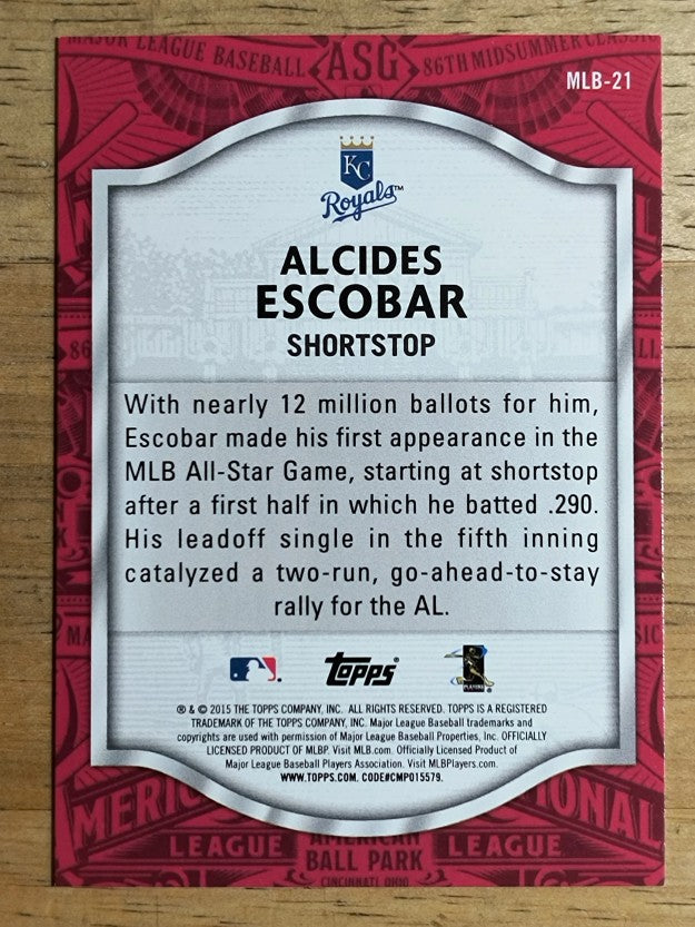 2015 Topps Update All Star Access #MLB21 Alcides Escobar