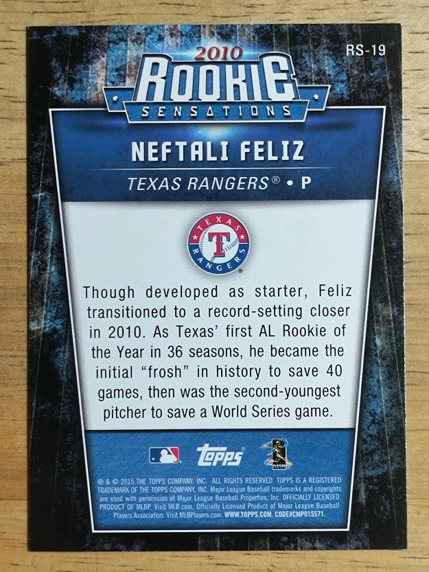 2015 Topps Update Rookie Sensations #RS19 Neftali Feliz