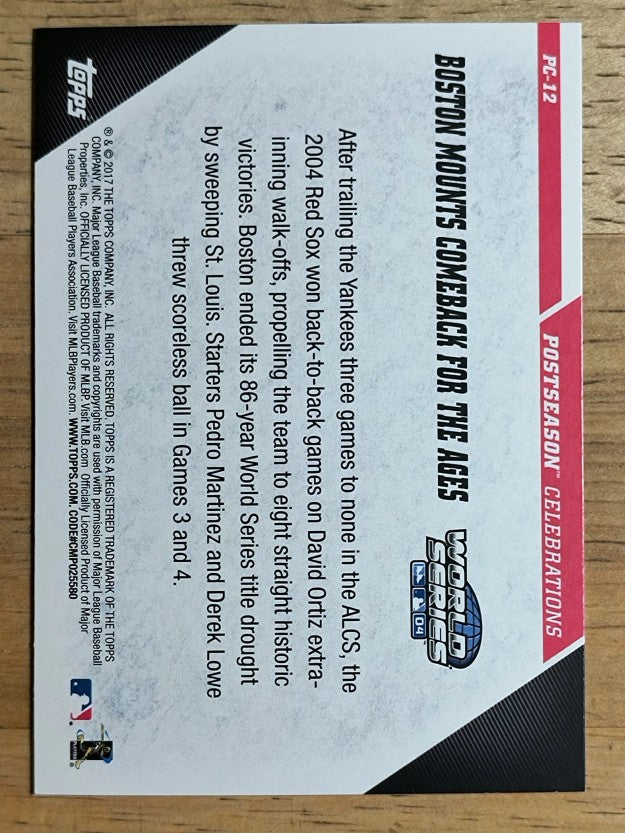 2017 Topps Update Postseason Celebration #PC12 Boston Red Sox
