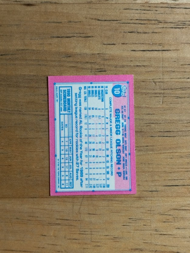 1991 Topps Micro #10 Gregg Olson