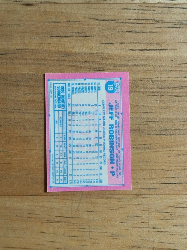 1991 Topps Micro #19 Jeff D. Robinson