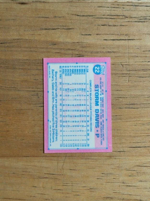 1991 Topps Micro #22 Storm Davis