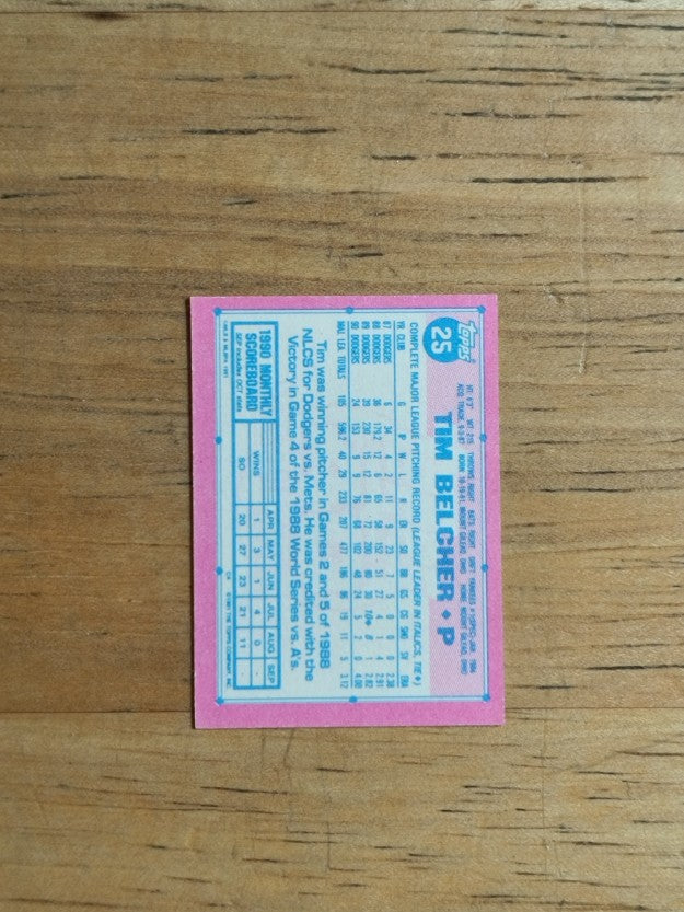 1991 Topps Micro #25 Tim Belcher
