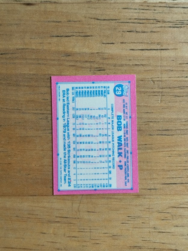 1991 Topps Micro #29 Bob Walk