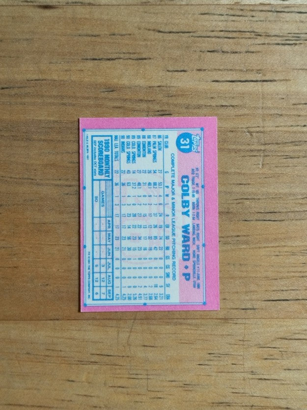1991 Topps Micro #31 Colby Ward