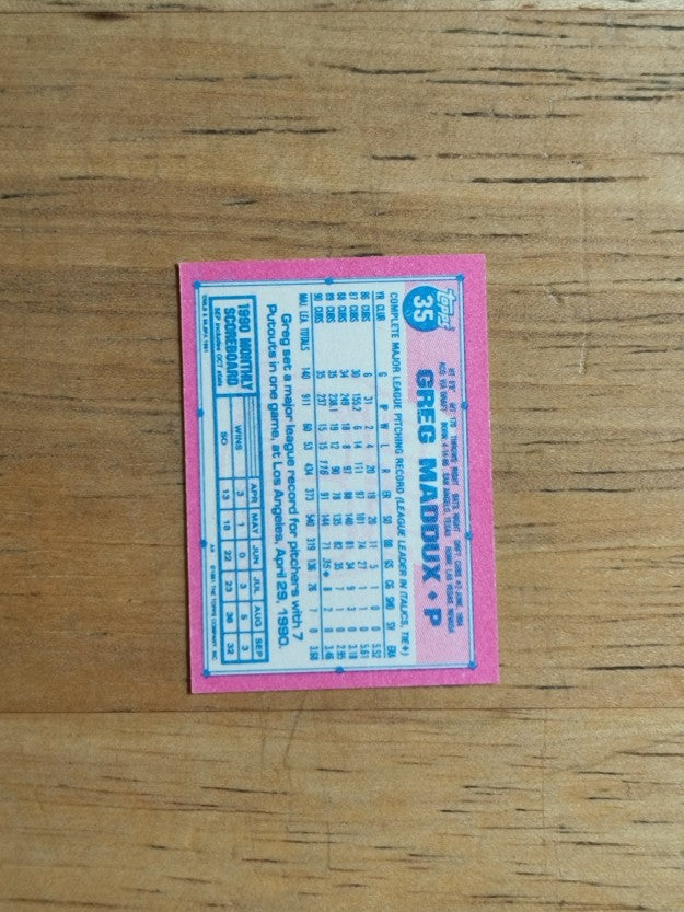 1991 Topps Micro #35 Greg Maddux