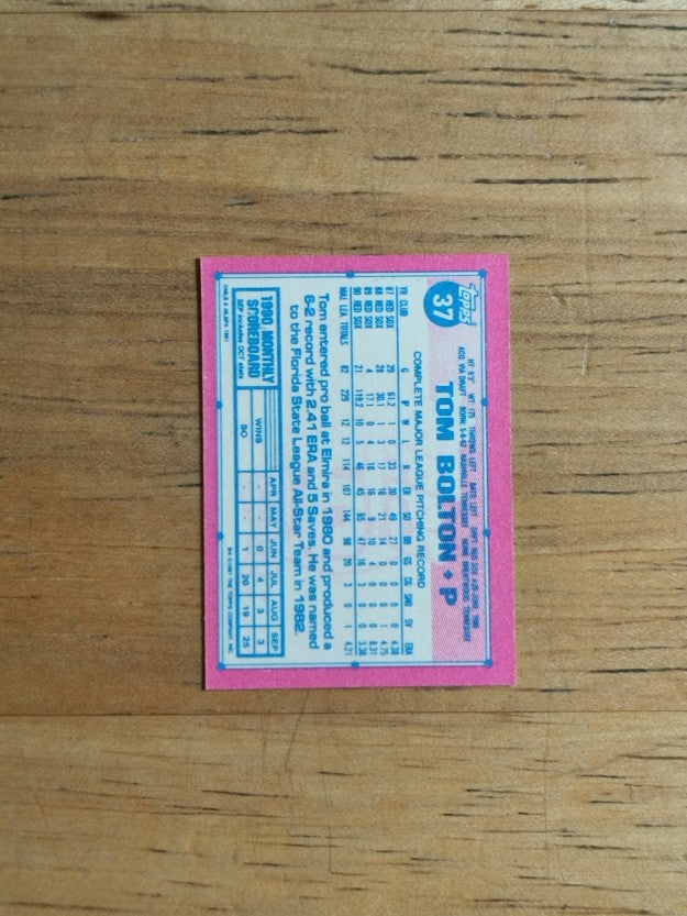 1991 Topps Micro #37 Tom Bolton