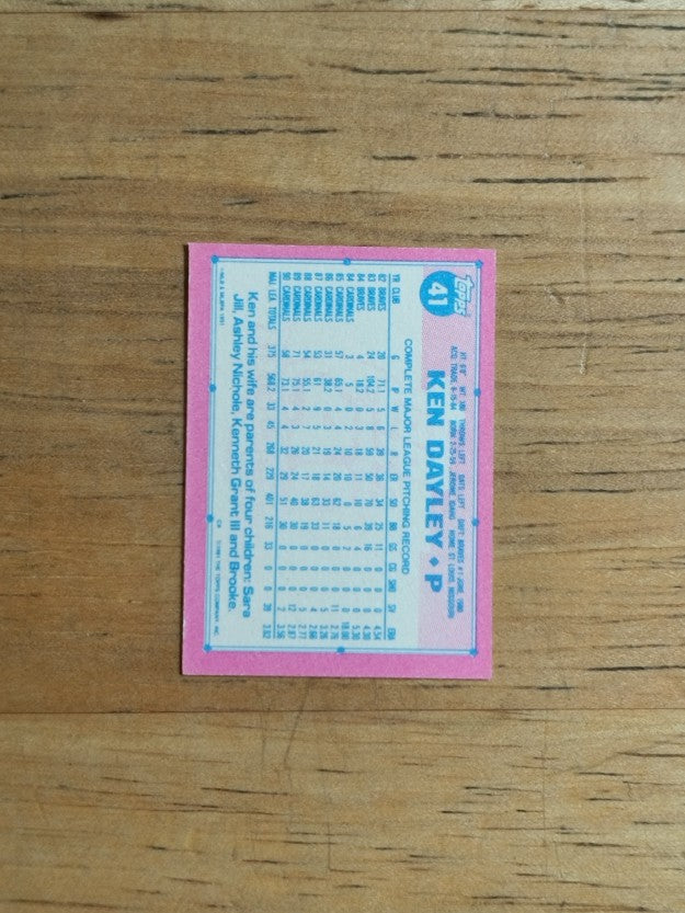 1991 Topps Micro #41 Ken Dayley