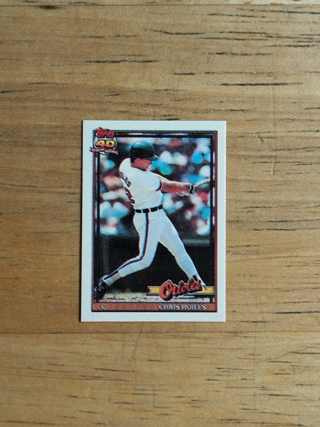 1991 Topps Micro #42 Chris Hoiles FTC