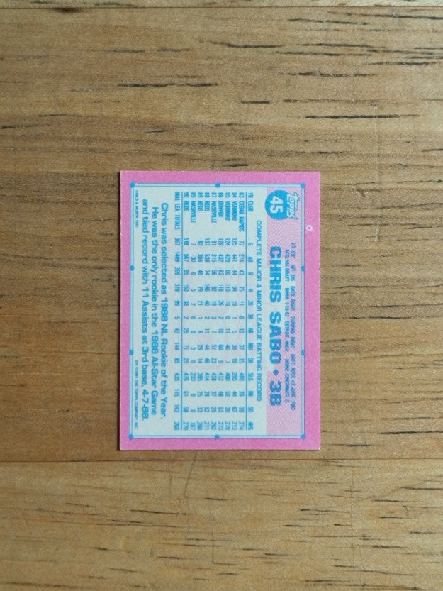 1991 Topps Micro #45 Chris Sabo