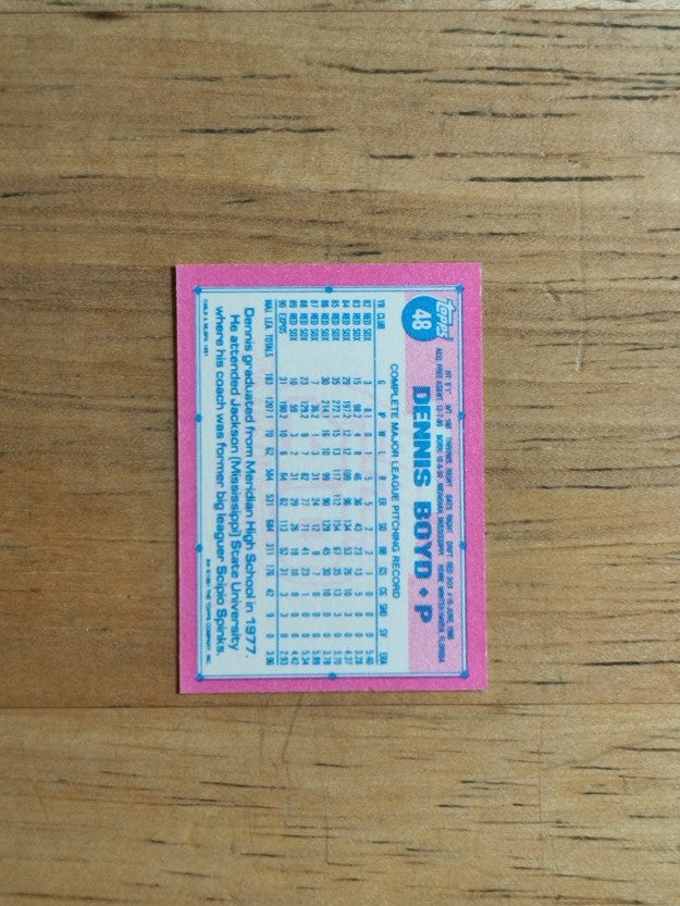 1991 Topps Micro #48 Dennis Boyd