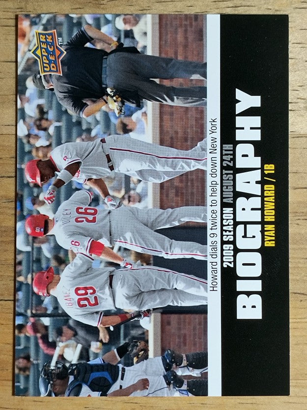 2010 Upper Deck Season Biography #SB161 Ryan Howard