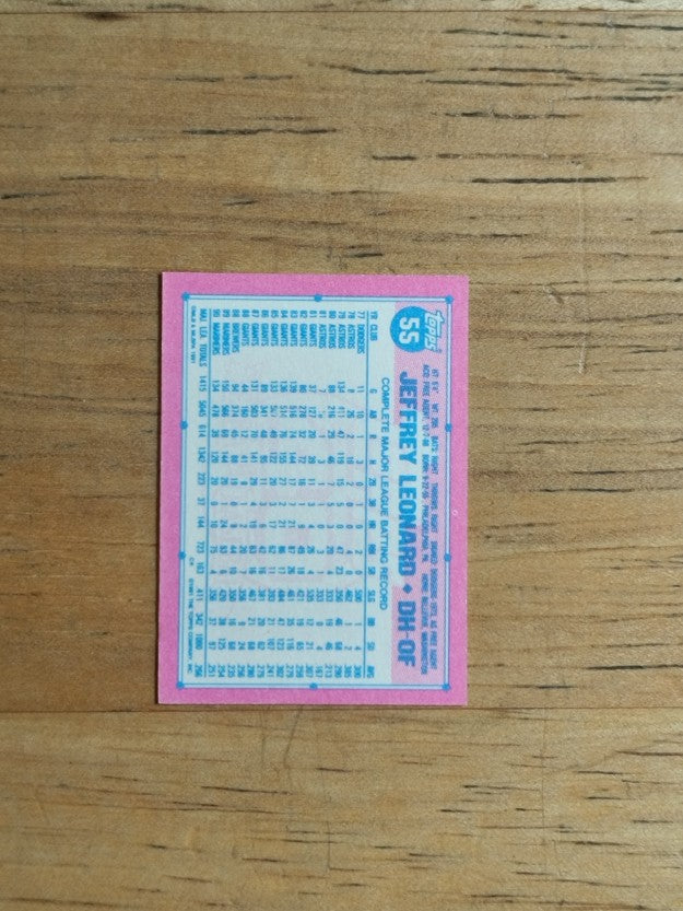 1991 Topps Micro #55 Jeffrey Leonard