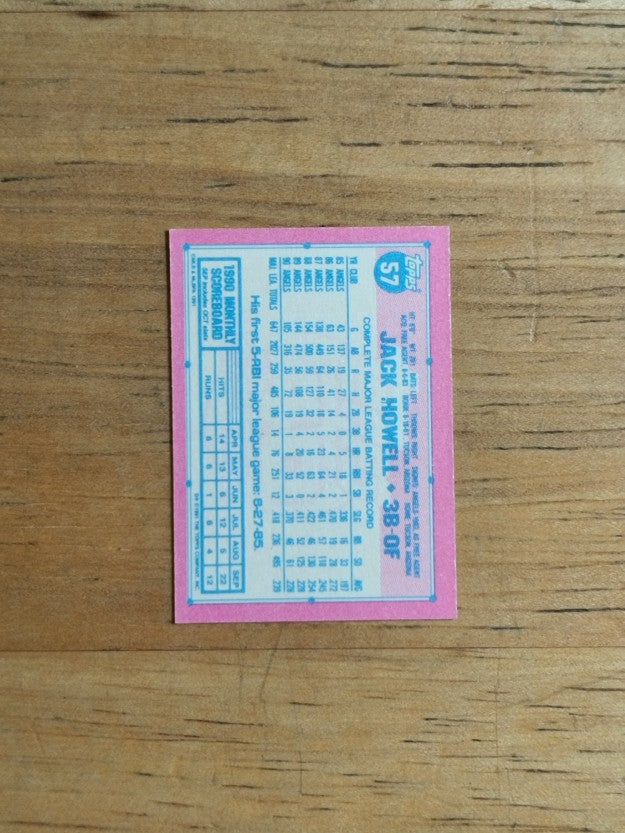 1991 Topps Micro #57 Jack Howell