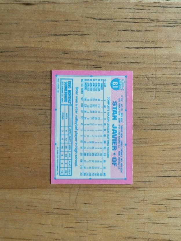 1991 Topps Micro #61 Stan Javier