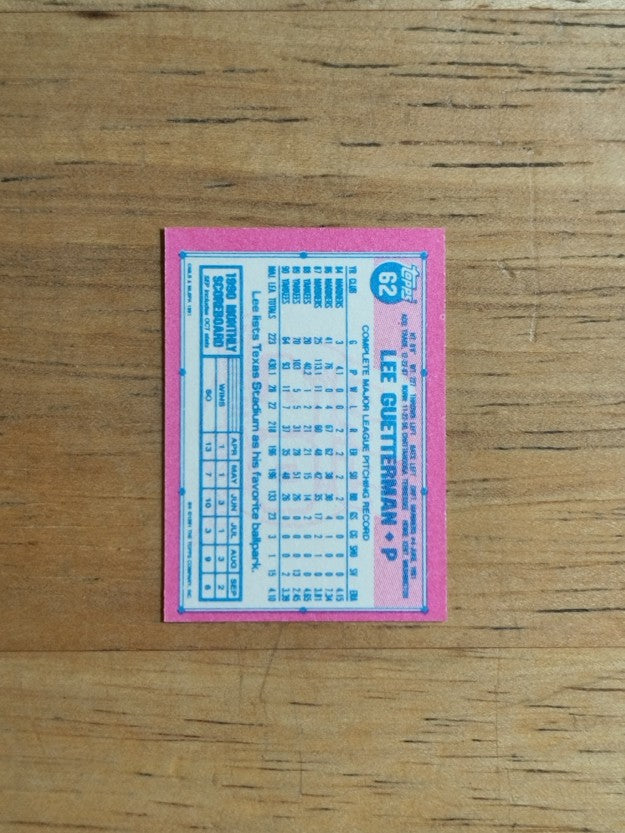 1991 Topps Micro #62 Lee Guetterman