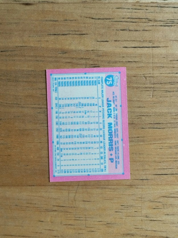 1991 Topps Micro #75 Jack Morris