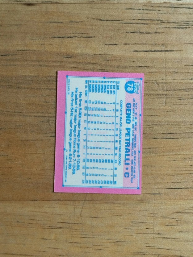 1991 Topps Micro #78 Geno Petralli