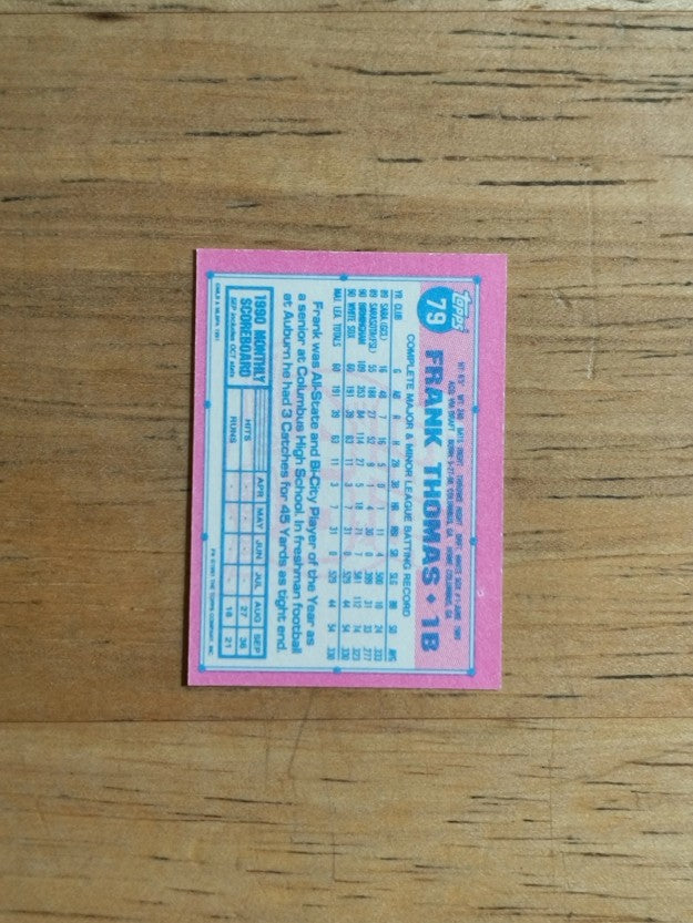 1991 Topps Micro #79 Frank Thomas