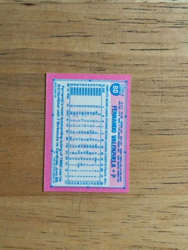1991 Topps Micro #80 Fernando Valenzuela