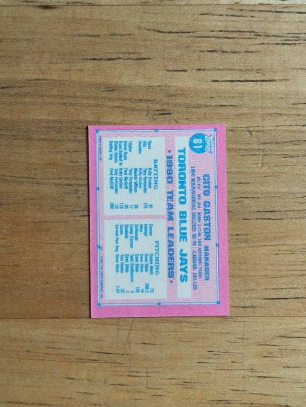 1991 Topps Micro #81 Cito Gaston MG