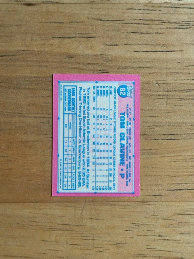 1991 Topps Micro #82 Tom Glavine