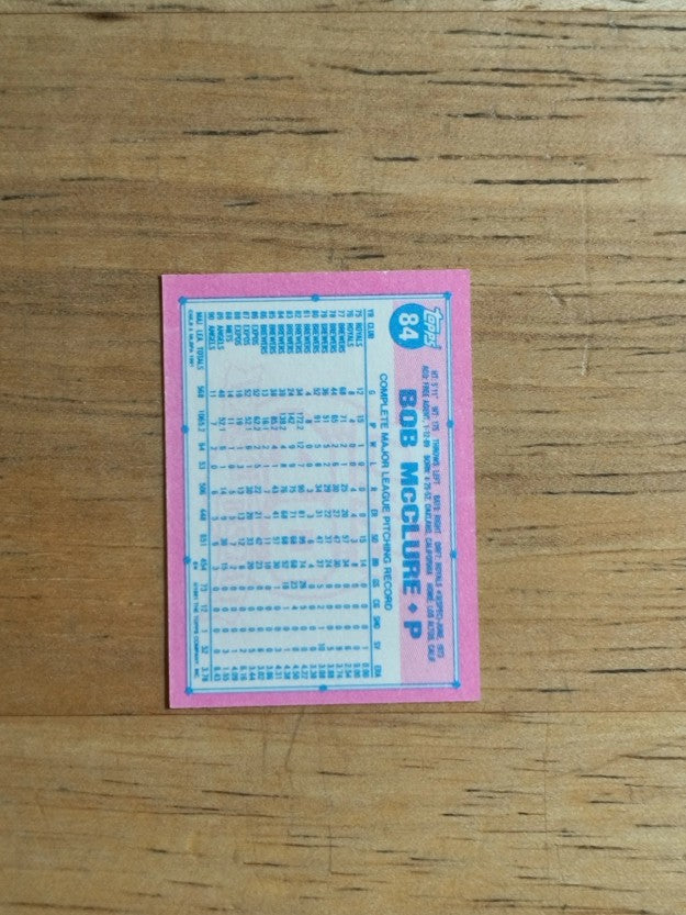 1991 Topps Micro #84 Bob McClure