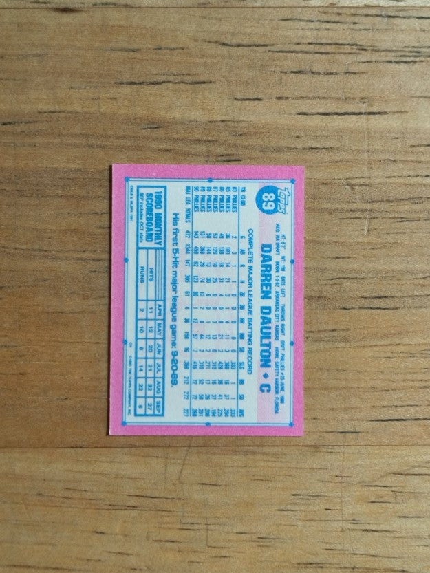 1991 Topps Micro #89 Darren Daulton