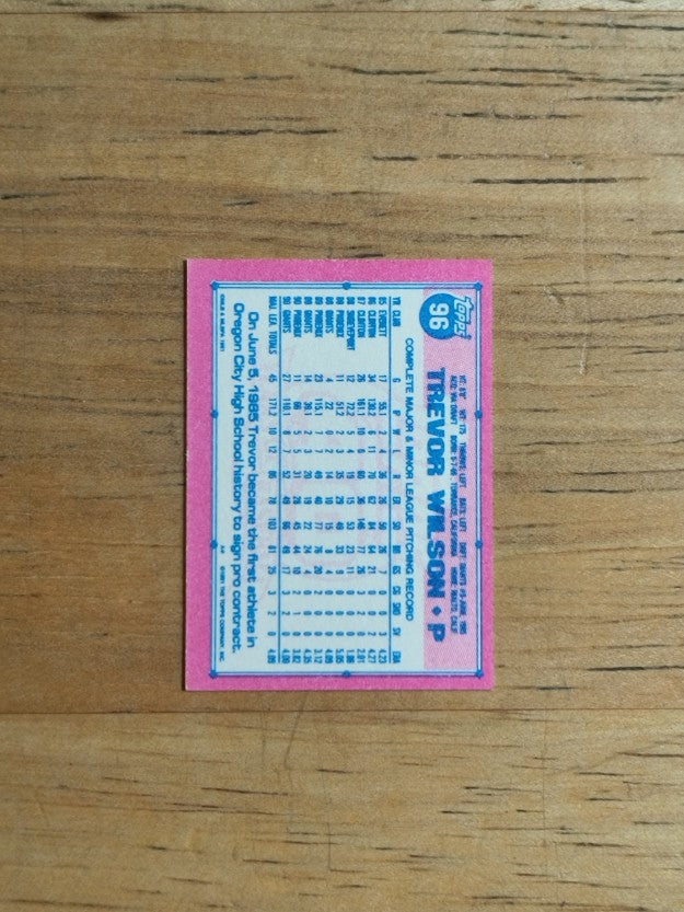 1991 Topps Micro #96 Trevor Wilson