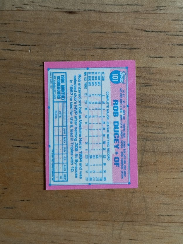 1991 Topps Micro #101 Rob Ducey