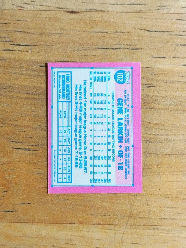 1991 Topps Micro #102 Gene Larkin