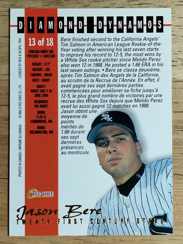 1994 O-Pee-Chee Diamond Dynamos #13 Jason Bere