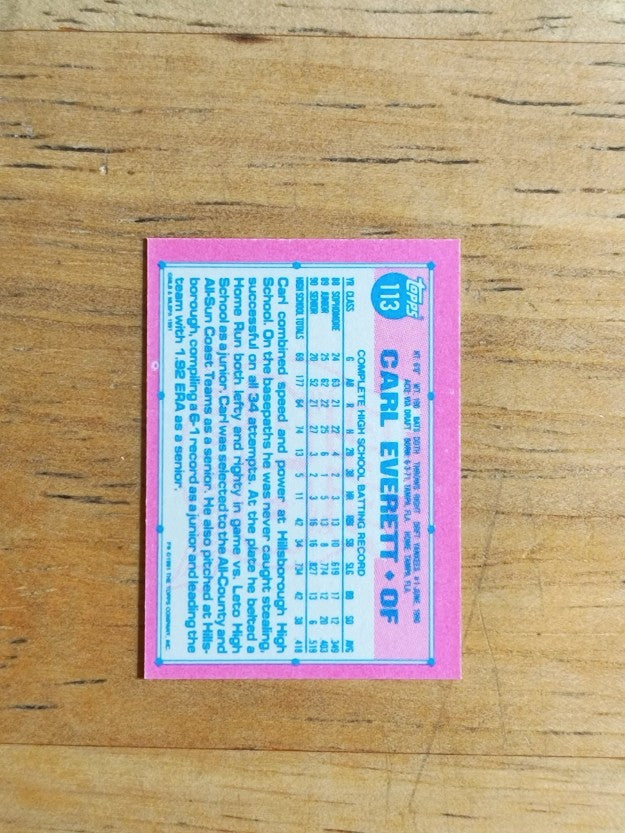 1991 Topps Micro #113 Carl Everett