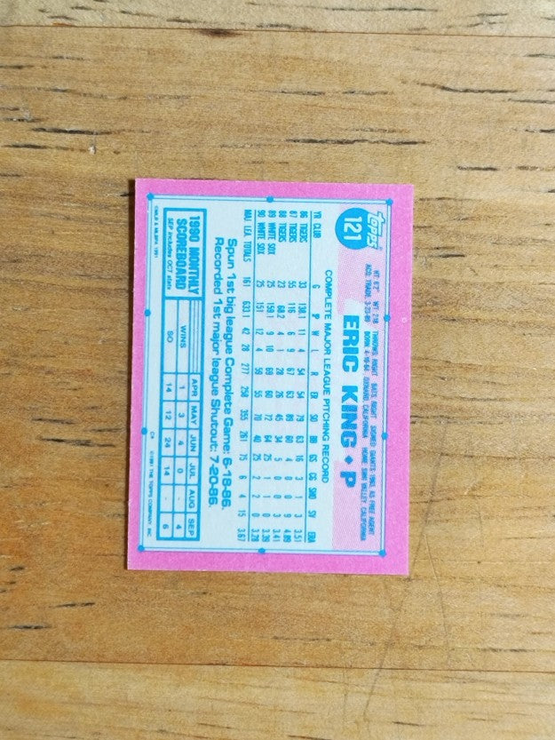 1991 Topps Micro #121 Eric King