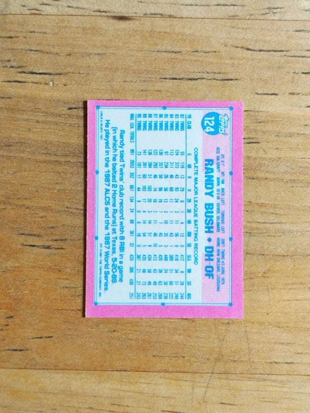 1991 Topps Micro #124 Randy Bush