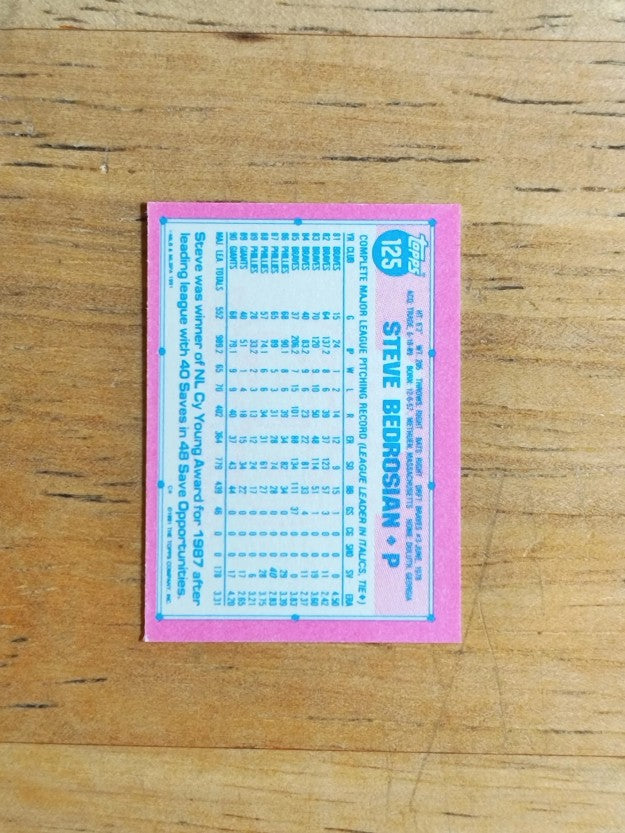 1991 Topps Micro #125 Steve Bedrosian