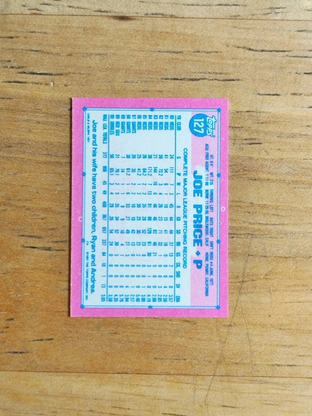 1991 Topps Micro #127 Joe Price