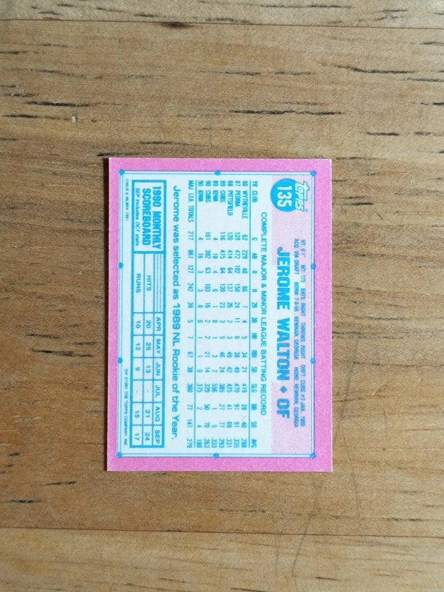 1991 Topps Micro #135 Jerome Walton