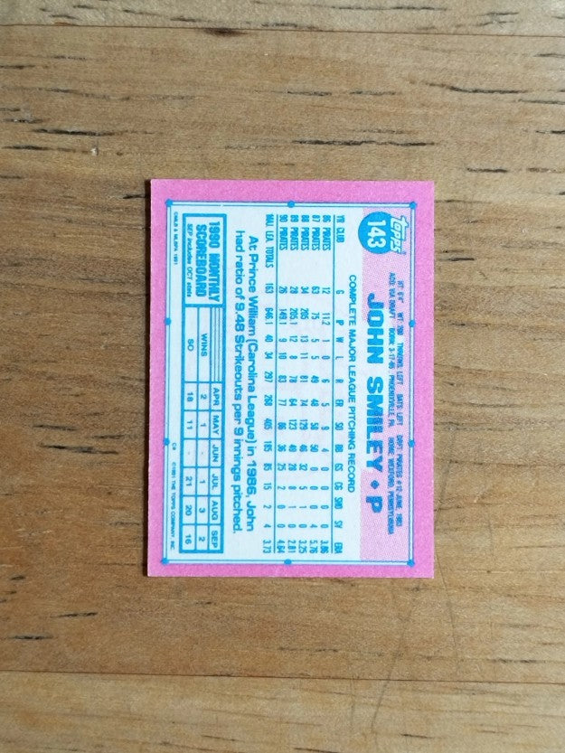 1991 Topps Micro #143 John Smiley