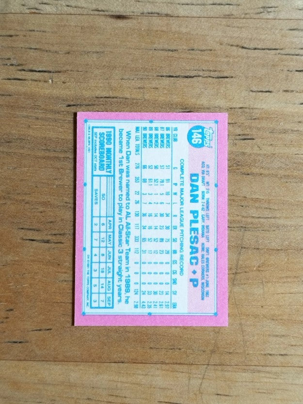 1991 Topps Micro #146 Dan Plesac