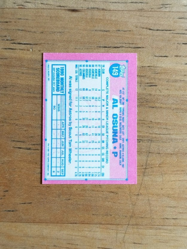 1991 Topps Micro #149 Al Osuna