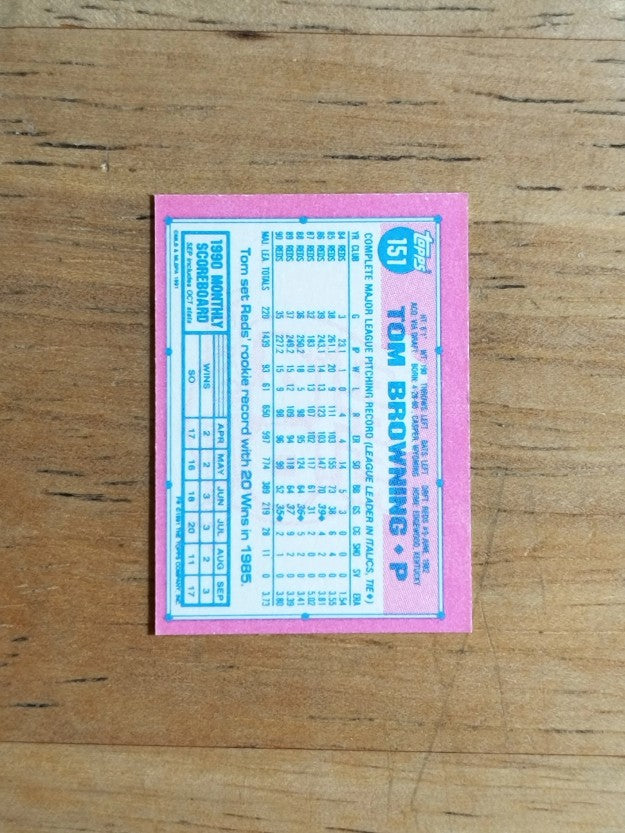 1991 Topps Micro #151 Tom Browning