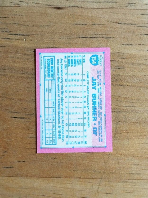 1991 Topps Micro #154 Jay Buhner