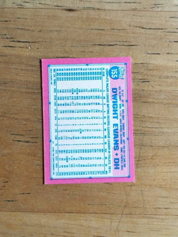 1991 Topps Micro #155 Dwight Evans